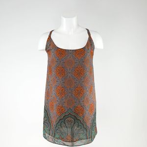 CAbi Womens Top Size:L Orange Green
